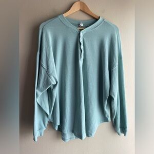 Wishlist Women Blue Top Size S/M Long Sleeve